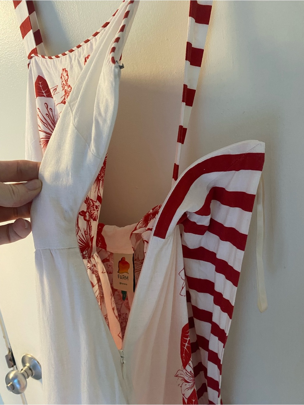 Farm Rio Off-White Floral Chains Maxi Dress Size Small - Picture 8 of 13